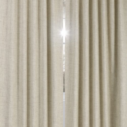 Exclusive Fabrics Vintage Thermal Cross Linen Weave Blackout Curtains (1 Panel)