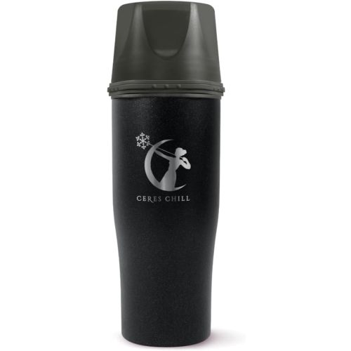 CERES CHILL Mini Breastmilk Chiller Demigoddess, Reusable Breastmilk Storage Container, Keeps Milk at Safe Temperatures for Up to 16 Hours,Bottle Cooler,Connects W/Most Major Pumps (Shimmering Black)
