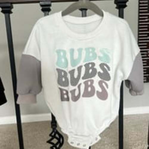 Baby boy bubble onesie “bubs”