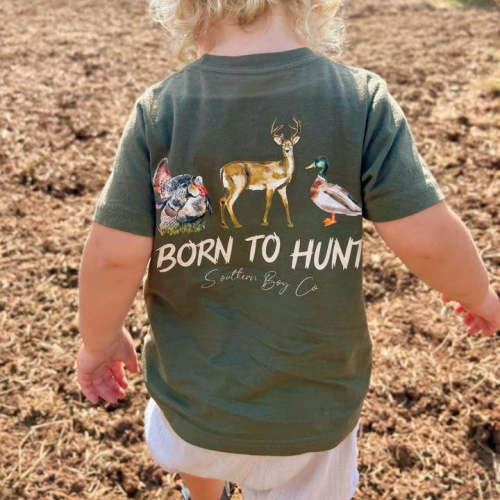 Born To Hunt Trio Boy's Short Sleeve Shirt