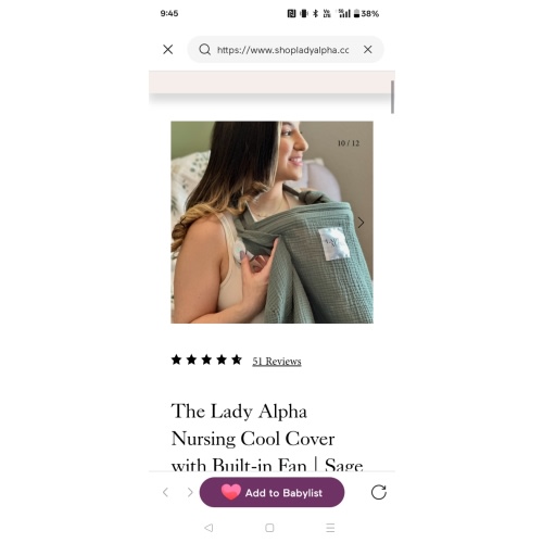 The Nursing Cool Cover with Built-in Fan — As Seen On Shark Tank - Lady Alpha -The Nursing Cool Cover