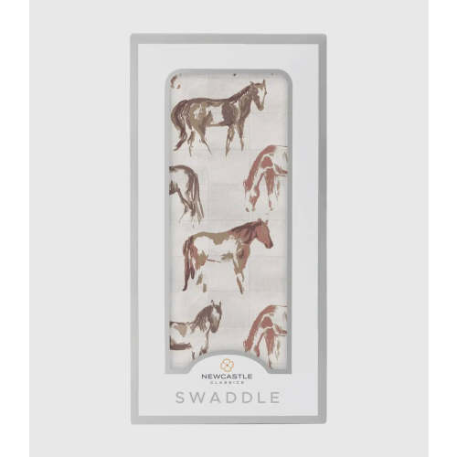 Horses Swaddle Blanket