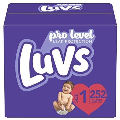 Diapers Newborn/Size 1 (8-14 lb), 252 Count - Luvs Ultra Leakguards Disposable Baby Diapers, ONE MONTH SUPPLY