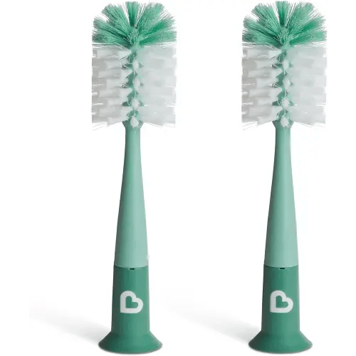 Munchkin® Bristle™ Bottle Brush, Modern Design, 2 Pack, Sage