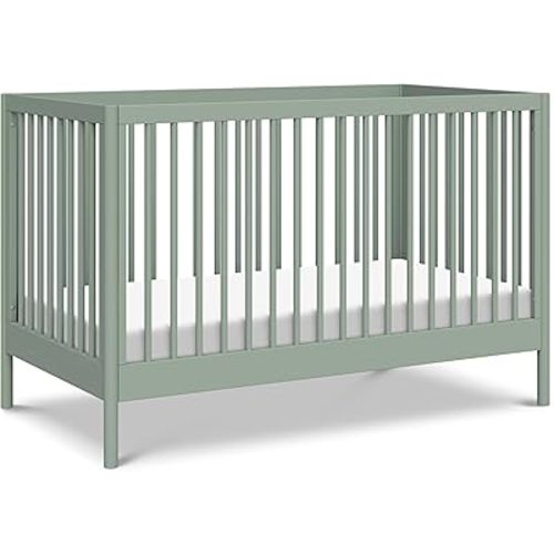 DaVinci, Birdie 3-in-1 Convertible Crib, Light Sage, Easy Assemble, Greenguard Gold Certified
