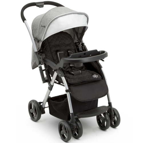 Jeep Unlimited Reversible Handle, Travel-Ready Stroller, Grey Tweed