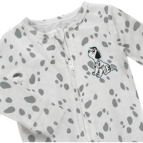 Disney Baby Onesies 2 Pack Zip-Up Sleeper - Dalmatians - Newborn Girls & Baby Boy's Pajamas - 18 Months - 101 Dalmatians