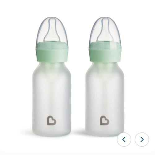 Bond™ Silicone Glass Bottle 4oz or 8oz, 2pk | Munchkin