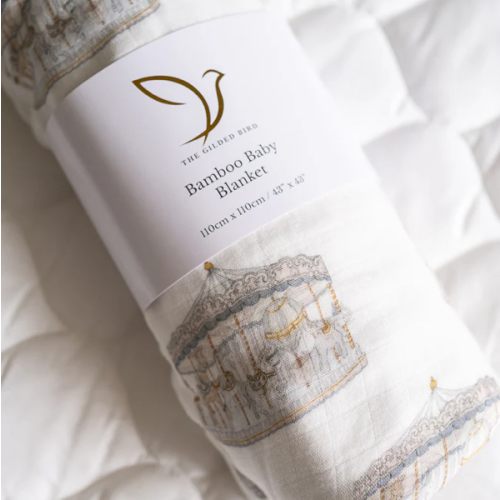 Carousel Bamboo Baby Blanket
