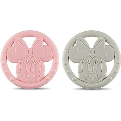 Cudlie Disney Silicone Teether Toy Set for Infants, Food Grade and BPA Free Teethers for Babies 6-12 Months, 2-Pack Teether Toys for Newborns