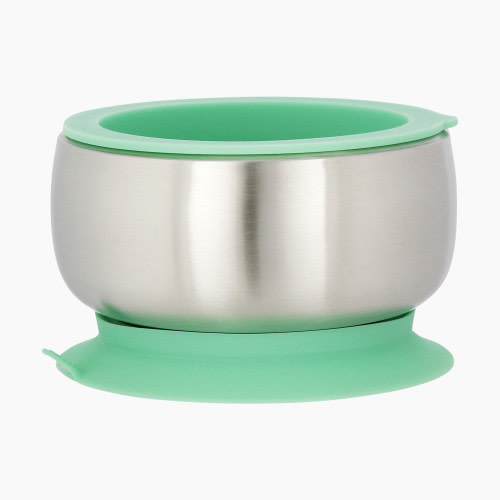 Avanchy Stainless Steel Suction Bowl + Lid - Green