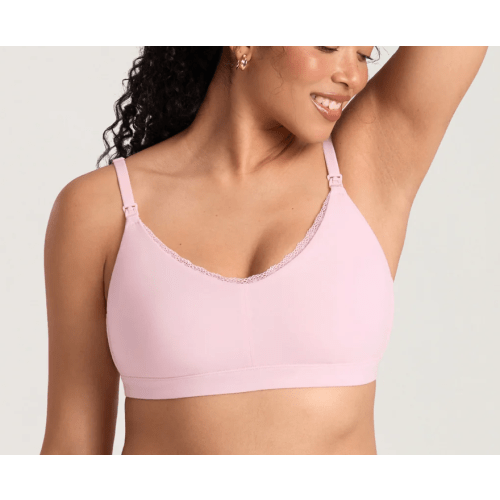 Cotton Lace Trim Nursing Bralette