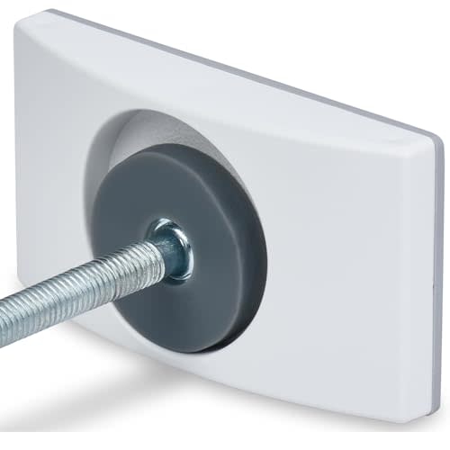 Wall Nanny - Baby Gate Wall Protector (Made in USA) Protect Walls from Pet Gates & Dog Gates - No Safety Hazard on Spindles - for Child Pressure Mounted Baby Gate for Stairs Cup Guard - White, 4 Pack