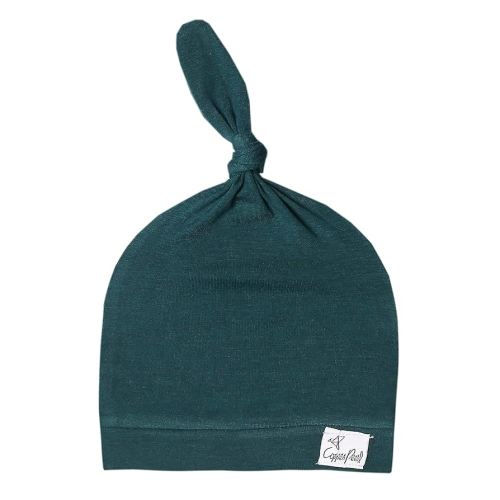 Copper Pearl Baby Beanie Hat Top Knot Stretchy Soft Jaspar