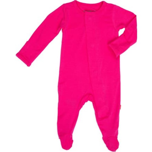 Glam Pink Stretch Modal Magnetic Closure Footie