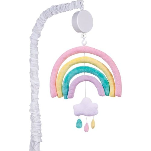 Rainbow Crib Mobile - Bright Sky Baby Mobile for Crib - Musical Crib Mobile - Fun Whimsical Musical Mobile for Cribs - Rotating Nursery Mobile for Crib - Baby Crib Mobile for Boys and Girls