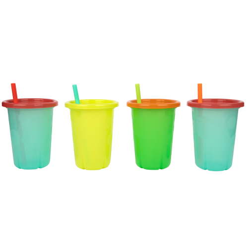Take & Toss Straw Cups, 10 Oz Toddler Sippy Cups  4 Pack
