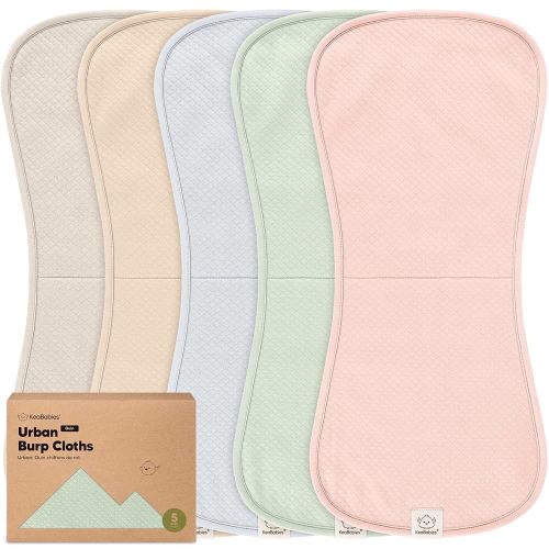 KeaBabies 5-Pack Organic Burp Cloths Baby Girl, Boy - Extra Large, Absorbent Baby Burp Cloths, Soft Burping Cloths for Babies, Newborn Burp Clothes, Cotton Burp Rags, Neutral Thick Burp Cloth (Dawn)