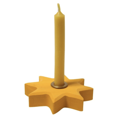 Yellow Star Candle Holder