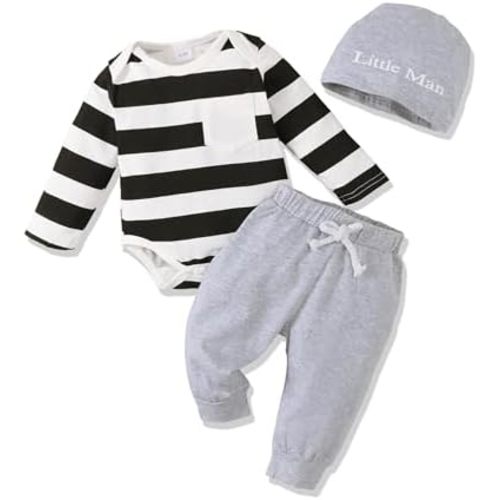 Newborn Infant Baby Boy Clothes Fall Winter Outfits New to The Crew Outfit Toddler Baby Boy Clothes Set