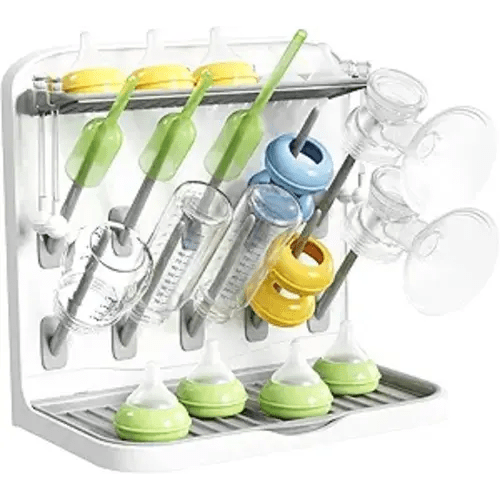 Lifewit Baby Bottle Drying Rack with 10 Hooks, Newborn Essentials Must Haves, Countertop Holder Organizer for Baby Stuff, Rack Dryer for Pacifiers, Weighted Straws, Pump Parts