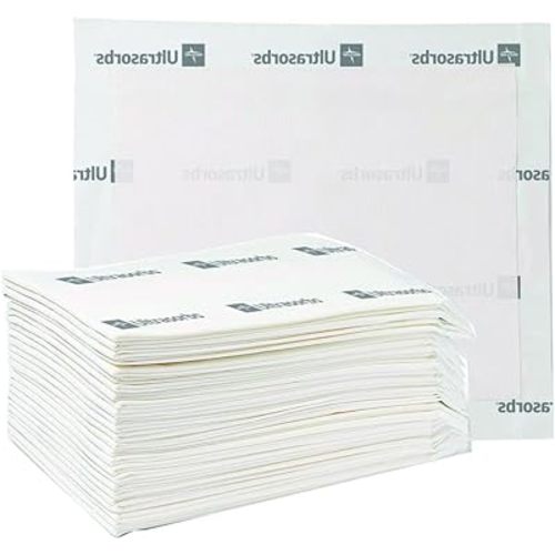 Medline Ultrasorbs Drypads, 30" x 36", 25 Count, Super Absorbent Disposable Bed Pads, Large Incontinence Bed Pads, Chucks Protective Underpads, 10 Times More Absorbent, For Adults, Elderly