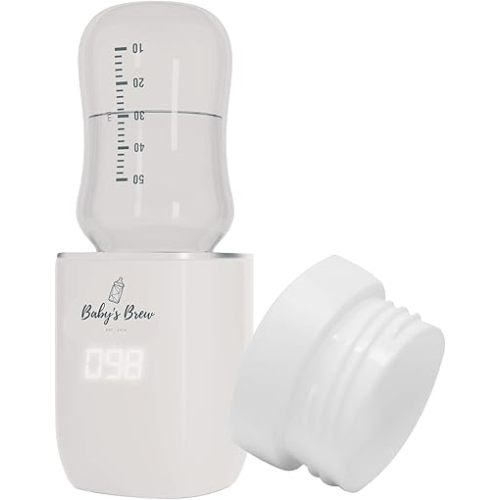 Baby’s Brew Superfast Baby Bottle Warmer and Adaptor for Milk Warmers, Leak-Proof and Easy-to-Clean Design, Compatible with Mam, evenflo Wideneck, nanobebe Wideneck