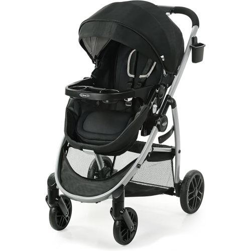 Graco Modes Pramette Stroller, Baby Stroller with True Pram Mode, Reversible Seat, One Hand Fold, Extra Storage, Child Tray, Pierce