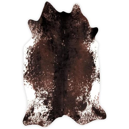 MACEVIA Faux Cowhide Rug Cute Cow Print Rug Animal Area Carpet Western Decor for Living Room Bedroom Non-Slip 59" L x 47.2" W(4.9ft x 3.9ft)