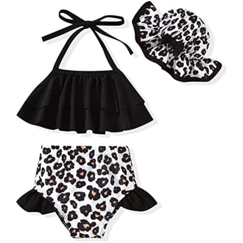 Aalizzwell Toddler Baby Girls Swimsuit with Hat