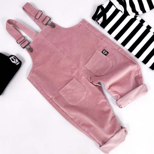 NOT SO BASIC DUSKY PINK CORDUROY DUNGAREES