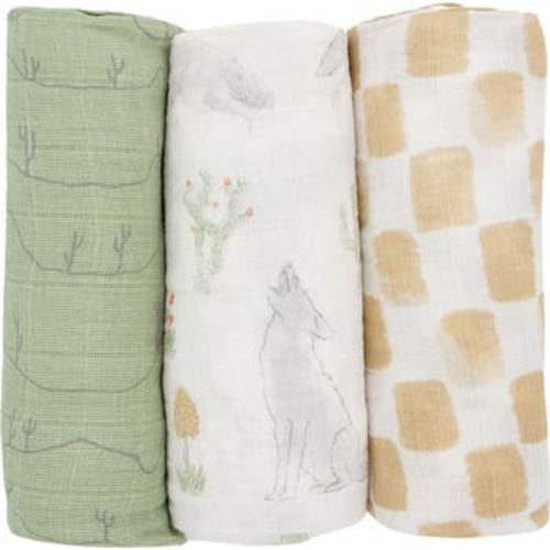 3-Pack Cotton Muslin Swaddle Blankets