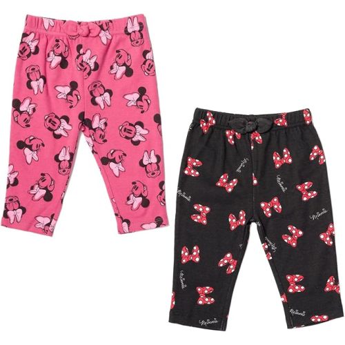 Disney Minnie Mouse Nightmare Before Christmas Zero Jack Skellington Baby Girls 2 Pack Pants Newborn to Infant - Minnie Mouse, Pink