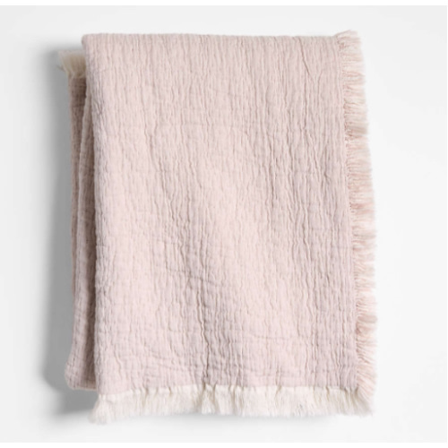 Supersoft Organic Cotton Gauze Classic Mauve Pink Baby Stroller Blanket