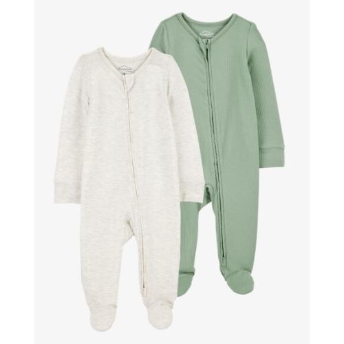 Baby 2-Pack Zip-Up PurelySoft Sleep & Play Pajamas | Carter's