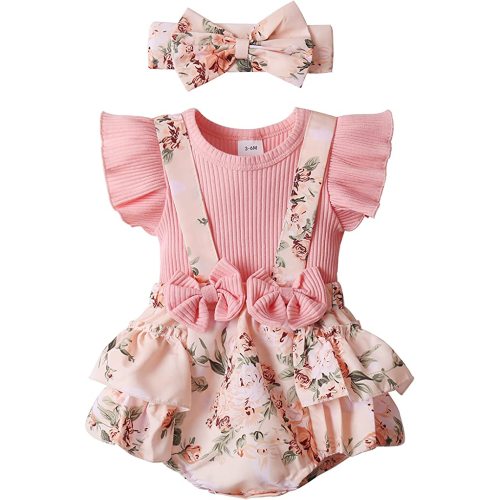 0-3 Months Outfit Girl Layette