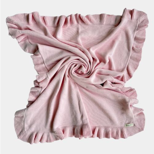 Classic Ruffle Baby Blanket - Powder Pink