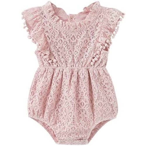 Simplee kids Baby Girl Kint Romper Fall Sleeveless Pompoms Rompers Newborn Little Girl Overall Jumpsuit Outfits