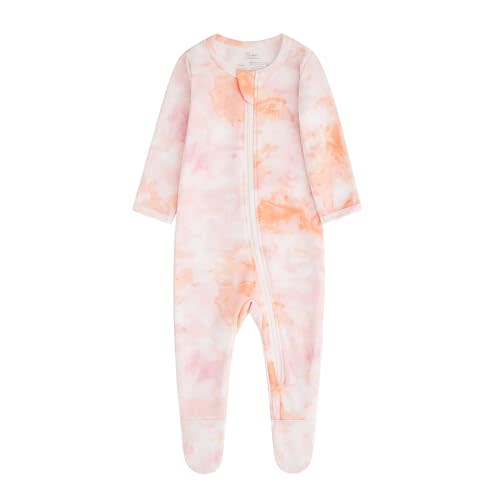 O2 BABY Baby Boys Girls Organic Cotton Zip-Front Sleeper Pajamas, Footed Sleep 'n Play
