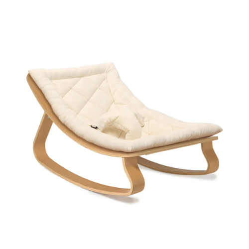 LEVO Baby Rocker - Organic Milk / Beech