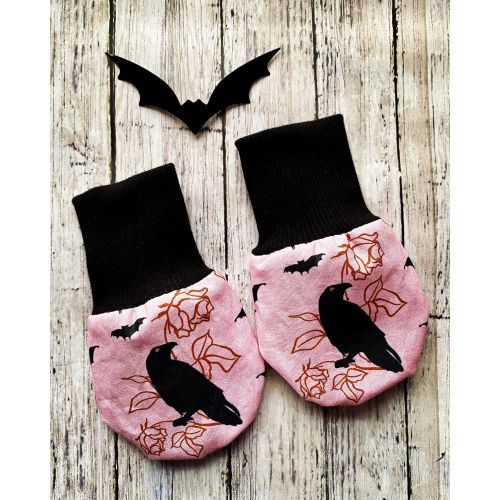 Wicked Raven Newborn Mitts Spooky Gothic Baby Girl