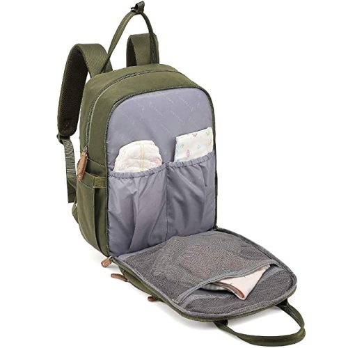 Diaper Bag Backpack, RUVALINO Multifunction Travel Back Pack Maternity Baby Changing Bags, Large Capacity, Waterproof and Stylish, Army Green