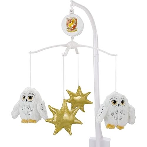 NoJo Warner Brothers Harry Potter Magical Moments White and Gold Hedwig Musical Mobile