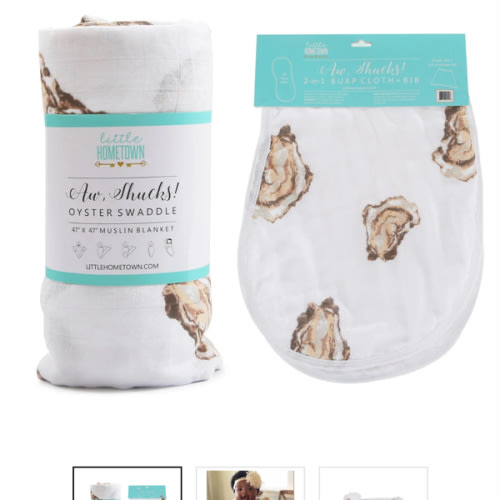 Oyster Baby Muslin Swaddle & Burp Cloth | Save 10% – Little Hometown