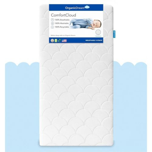 Organic Dream Comfortcloud 2-stage Crib & Toddler Mattress - White