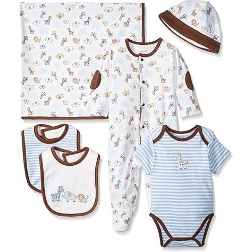 Little Me Baby Boys' and Girls' Newborn Essentials Layette Gift Set, Newborn to 9 Months