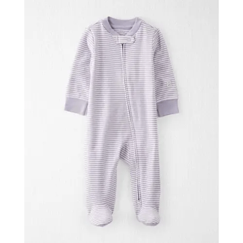 Baby Girl Organic Cotton Striped Sleep & Play Pajamas - Little Planet | Carter's