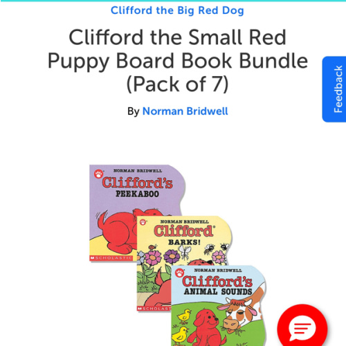 Clifford the Small Red Puppy Board Book Bundle (Pack of 7) by Norman Bridwell | The Scholastic Parent Store