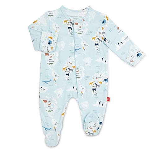 Magnetic Me Footie Pajamas Soft Modal Baby Sleepwear with Quick Magnetic Fastener | Boys and Girls Sleeper Preemie-24 Months