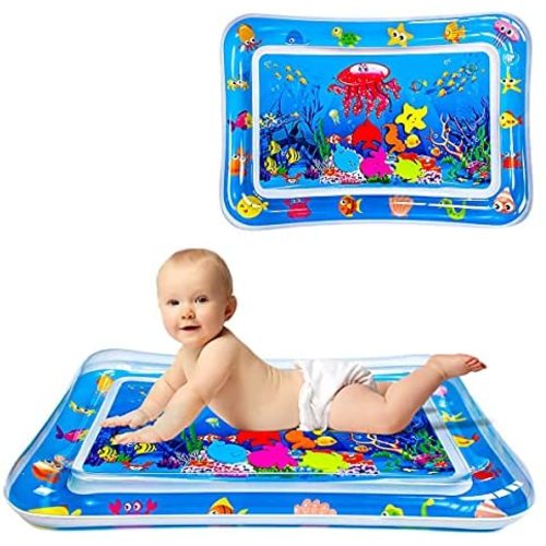YULIN-MALL Tummy time Water Play mat Baby & Toddlers is The Perfect Fun time Play Inflatable Water mat,Activity Center Your Baby's Stimulation Growth, Blue